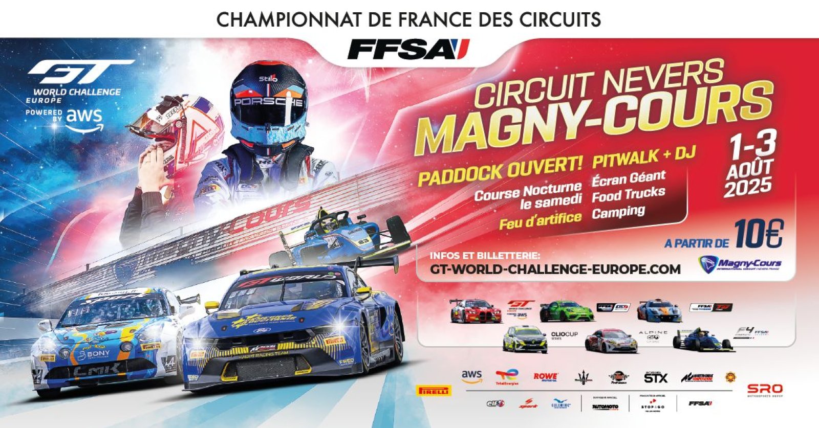 La Sprint Cup du GT Word Challenge Europe débarque à Magny-Cours avec 40 voitures sur la grille de départ