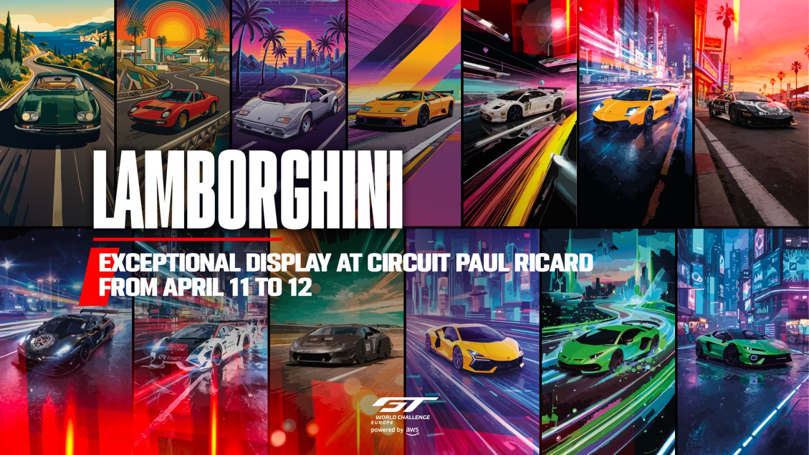 GT World opener at Circuit Paul Ricard to feature incredible Lamborghini supercar display