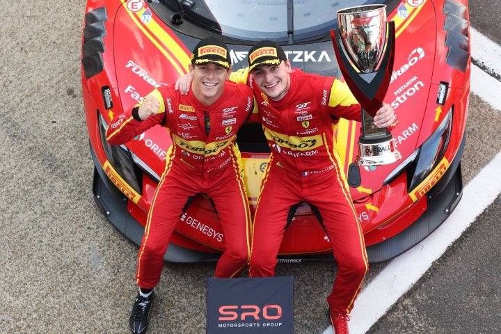RACE 1: Ferrari wins again at Brands Hatch as Neubauer and Leclerc lead AF Corse to glory