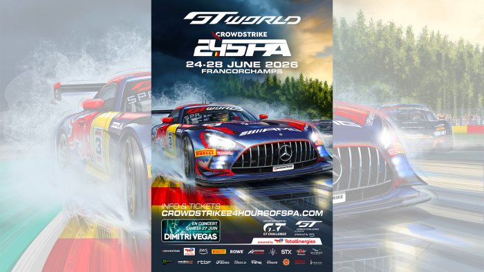 Rain-soaked Verstappen Racing features on latest collector's edition poster for 2026 CrowdStrike 24 Hours of Spa