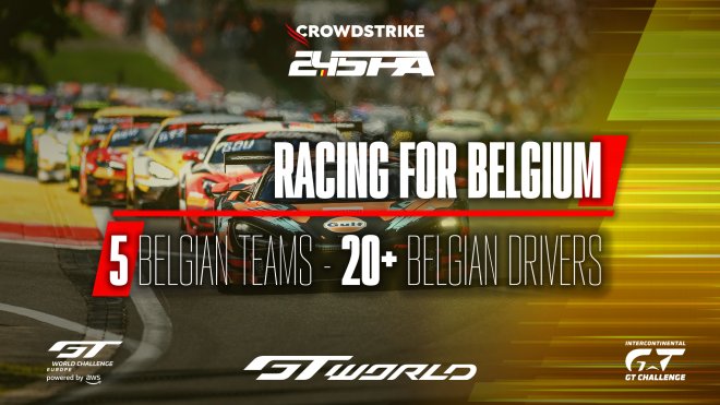 Les CrowdStrike 24 Hours of Spa en mode noir-jaune-rouge