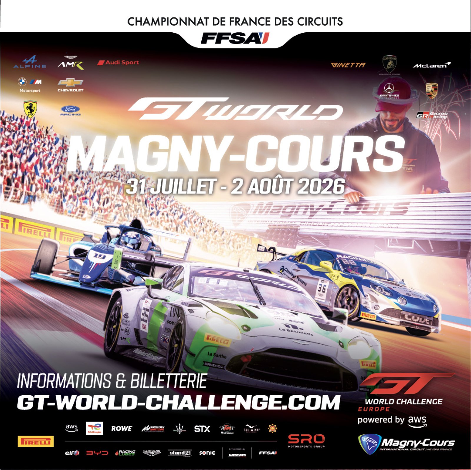 Un nouveau record pour la Sprint Cup du GT World Challenge &agrave; Magny-Cours