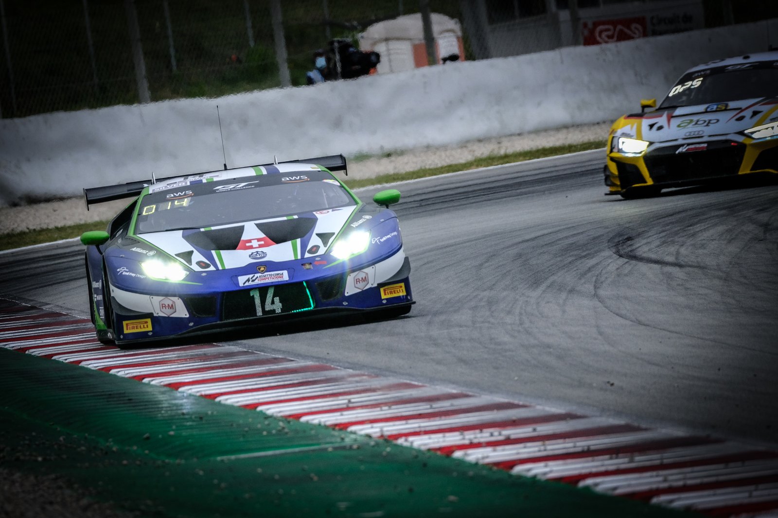 Feller beats the rain to give Emil Frey Racing Lamborghini third successive Sprint Cup pole 