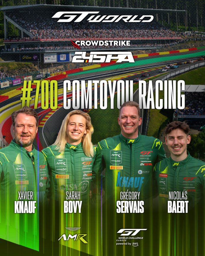 Sarah Bovy leads all-Belgian line-up in fourth Aston Martin from Comtoyou Racing 