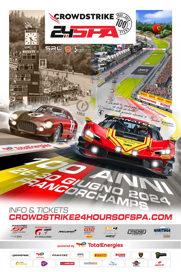 Affiche 5/10 : le mythe Ferrari dans la grande histoire des CrowdStrike 24 Hours of Spa