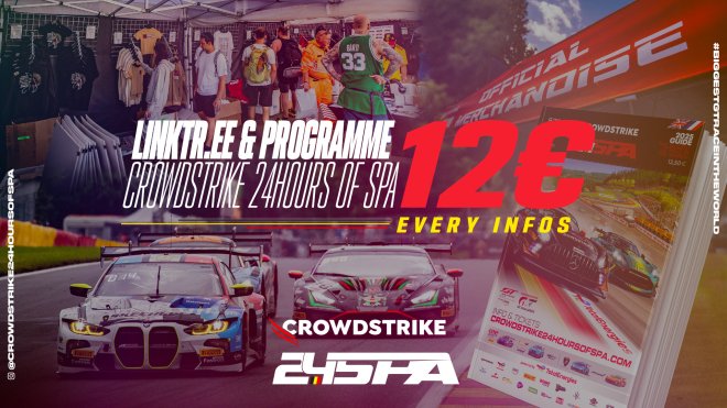 Linktr.ee and the official programme: your essential CrowdStrike 24 Hours of Spa companions