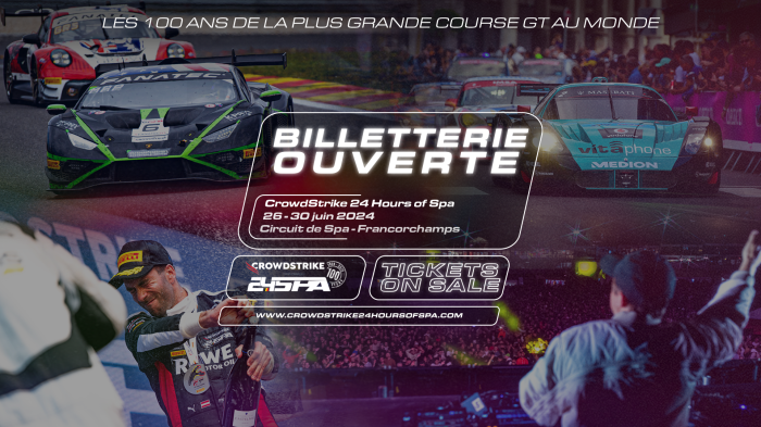 CrowdStrike 24 Hours of Spa : la billetterie ouverte pour le centenaire !