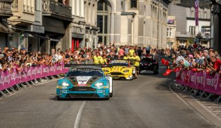 #97 Oman Racing with TF Sport OMN Aston Martin V12 Vantage Silver Cup Ahmad Al Harthy OMN Euan Mckay GBR Charlie Eastwood IRL Ross Gunn GBR, Spa City Parade
