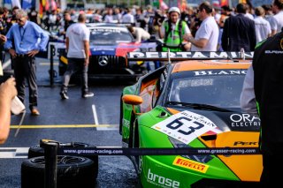 #63 GRT Grasser Racing Team AUT Lamborghini Huracan GT3 - Christian Engelhart DEU Mirko Bortolotti ITA, Gridwalk, Race 1
