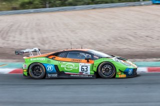 #63 GRT Grasser Racing Team AUT Lamborghini Huracan GT3 2019 Mirko Bortolotti ITA Christian Engelhart DEU Timur Bogulavskiy -, Free Practice 1
