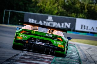 #63 GRT Grasser Racing Team AUT Lamborghini Huracan GT3 2019 Mirko Bortolotti ITA Christian Engelhart DEU -, Free Practice 2

