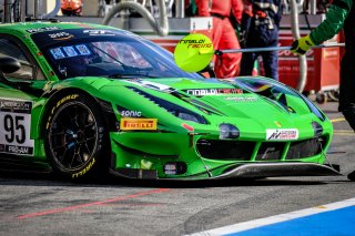 #95 Rinaldi Racing DEU Ferrari 488 GT3 Pro-Am Cup Christian Hook DEU Manuel Lauck DEU David Perel ZAF, Pitlane, Pre-Qualifying
