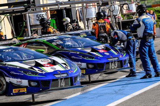 #14 Emil Frey Racing CHE Lamborghini Huracan GT3 Evo - Norbert Siedler AUT Mikäel Grenier CAN Ricardo Feller CHE, Pitlane, Pre-Qualifying
 | SRO / Dirk Bogaerts Photography