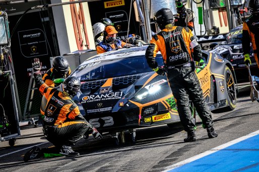 #163 Emil Frey Racing CHE Lamborghini Huracan GT3 Evo - Giacomo Altoè ITA Mikkel Mac DNK Albert Costa ESP, Pitlane, Pre-Qualifying
 | SRO / Dirk Bogaerts Photography
