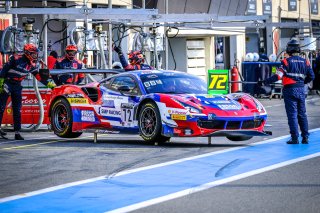 #72 SMP Racing RUS Ferrari 488 GT3 - Tony Vilander FIN Antonio Fuoco ITA Sergey Sirotkin RUS, Pitlane, Pre-Qualifying
