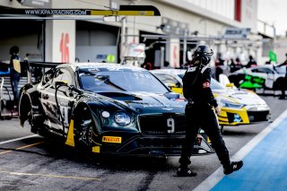 #9 K-Pax Racing USA Bentley Continental GT3 - Jordan Pepper ZAF Alvaro Parente PRT Andy Soucek ESP, Pitlane, Pre-Qualifiying
