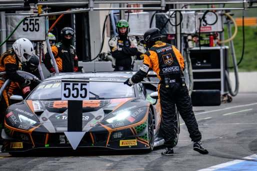 #555 Orange 1 FFF Racing Team CHN Lamborghini Huracan GT3 Evo Silver Cup Baptiste Moulin BEL Taylor Proto GBR Florian Latorre FRA, Pitlane, Race
 | SRO / Dirk Bogaerts Photography