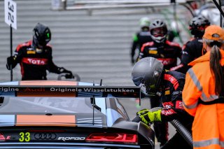 #33 Belgian Audi Club Team WRT BEL Audi R8 LMS GT3 Silver Cup Rik Breukers NDL Stuart Hall GBR Benjamin Goethe DNK, Pitlane, Race
