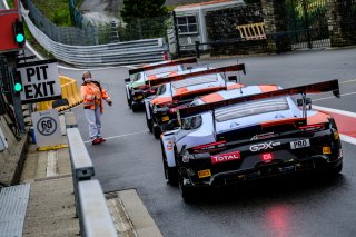 #12 GPX Racing UAE Porsche 911 GT3-R (991.II) -, #40 GPX Racing UAE Porsche 911 GT3-R (991.II) -, #41 GPX Racing UAE Porsche 911 GT3-R (991.II) -, Pitlane, Test Days Total 24H of Spa
