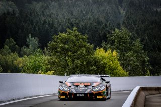 #555 Orange 1 FFF Racing Team CHN Lamborghini Huracan GT3 Evo Silver Cup, Pitlane, Test Days Total 24H of Spa
