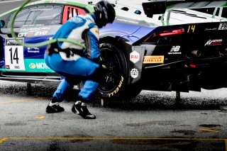 #14 Emil Frey Racing** CHE Lamborghini Huracan GT3 Evo - Mikäel Grenier CAN Norbert Siedler** AUT, Free Practice, Pitlane
