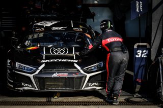 #32 Belgian Audi Club Team WRT BEL Audi R8 LMS GT3 - Charles Weerts BEL Dries Vanthoor BEL, Free Practice 2, Pitlane
