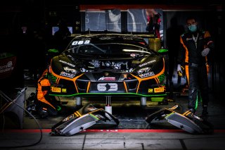 #63 Orange 1 FFF Racing Team CHN Lamborghini Huracan GT3 Evo - Dennis Lind DNK Andrea Caldarelli ITA Marco Mapelli ITA, Official Paid Testing Session, Pitlane
