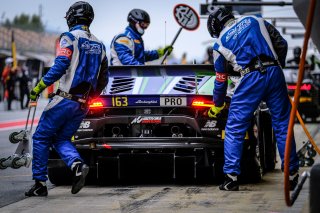 #163 Emil Frey Racing CHE Lamborghini Huracan GT3 Evo - Giacomo Altoè ITA Albert Costa ESP, Pitlane, Pre-Qualifying
