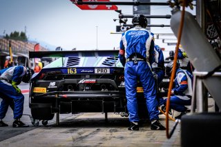 #163 Emil Frey Racing CHE Lamborghini Huracan GT3 Evo - Giacomo Altoè ITA Albert Costa ESP, Pitlane, Pre-Qualifying
