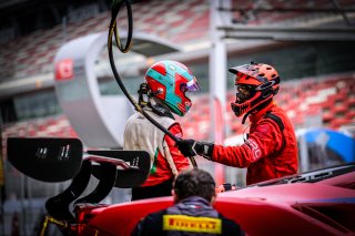 #52 AF Corse ITA Ferrari 488 GT3 Pro-Am Cup Louis Machiels BEL Andrea Bertolini ITA, Pitlane, Pre-Qualifying
