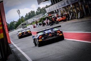 #163 Emil Frey Racing CHE Lamborghini Huracan GT3 Evo - Giacomo Altoè ITA Albert Costa ESP, Pitlane, Race 1
