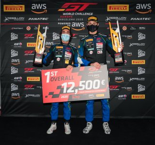 #163 Emil Frey Racing CHE Lamborghini Huracan GT3 Evo - Giacomo Altoè ITA Albert Costa ESP, Podium, Race 1
