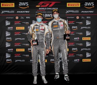 #20 SPS automotive performance DEU Mercedes-AMG GT3 Pro-Am Cup Valentin Pierburg DEU Dominik Baumann AUT, Podium, Race 1
