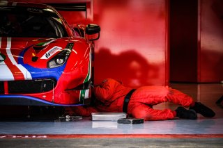 #52 AF Corse ITA Ferrari 488 GT3 Pro-Am Cup Louis Machiels BEL Andrea Bertolini ITA, Official Paid Test Session, Pitlane
