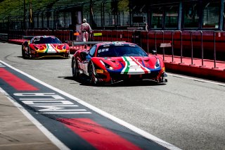 #52 AF Corse ITA Ferrari 488 GT3 Pro-Am Cup Niek Hommerson NDL Louis Machiels BEL Andrea Bertolini ITA, Pit Lane, Pre-qualifying
