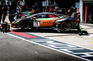 #19 Orange 1 FFF Racing Team CHN Lamborghini Huracan GT3 Evo Pro-Am Cup Hiroshi Hamaguchi JPN - - Phil Keen GBR, Pit Lane, Pre-qualifying
