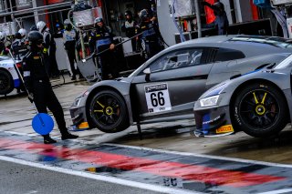 #66 Attempto Racing DEU Audi R8 LMS GT3 - Kim-Luis Schramm DEU Mattia Drudi ITA Frederick Vervisch BEL, Official Test Session, Pitlane
