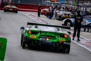 #488 Rinaldi Racing DEU Ferrari 488 GT3 Pro-Am Cup Pierre Ehret DEU Rino Mastronardi ITA Daniel Keilwitz DEU, Official Test Session, Pitlane
