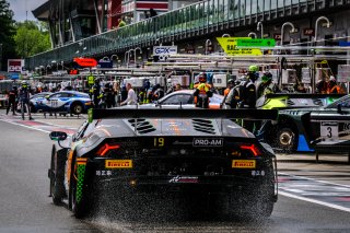 #19 Orange 1 FFF Racing Team CHN Lamborghini Huracan GT3 Evo Pro-Am Cup Hiroshi Hamaguchi JPN - - Phil Keen GBR, Official Test Session, Pitlane
