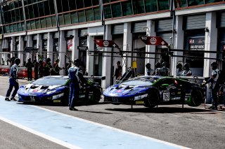 #163 Emil Frey Racing CHE Lamborghini Huracan GT3 Evo - Giacomo Altoè ITA Albert Costa ESP, Pitlane, Qualifying 1
