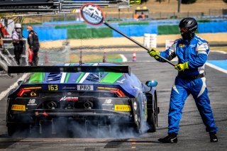 #163 Emil Frey Racing CHE Lamborghini Huracan GT3 Evo - Giacomo Altoè ITA Albert Costa ESP, Pitlane, Race 2
