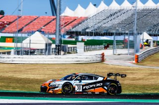 #30 Team WRT BEL Audi R8 LMS GT3 Benjamin Goethe DNK Kelvin van der Linde ZAF Pro, Pre-Qualifying
