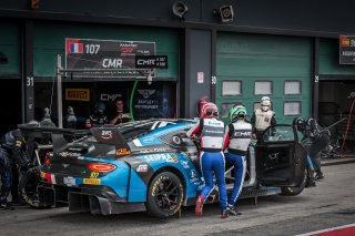#107 CMR FRA Bentley Continental GT3 Ulysse De Pauw BEL Pierre-Alexandre Jean FRA Silver Cup, Pitlane, Race 2
