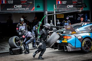 #107 CMR FRA Bentley Continental GT3 Ulysse De Pauw BEL Pierre-Alexandre Jean FRA Silver Cup, Pitlane, Race 2
