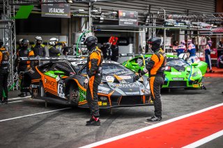 #63 Orange 1 FFF Racing Team CHN Lamborghini Huracan GT3 Evo - - Mirko Bortolotti ITA Marco Mapelli ITA Andrea Caldarelli ITA Pro Cup IGTC, Pitlane, Pre-Qualifying
