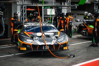 #19 Orange 1 FFF Racing Team CHN Lamborghini Huracan GT3 Evo Stefano Costantini ITA Phil Keen GBR Bertrand Baguette  BEL Hiroshi Hamaguchi JPN Pro-Am Cup IGTC, Pitlane, Pre-Qualifying
