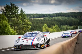 #23 Huber Motorsport DEU Porsche 911 GT3-R (991.II) Nicolas Leutwiler CHE Ivan Jacoma CHE Jacob Schell DEU Nico Menzel DEU AM Cup IGTC, Pitlane
