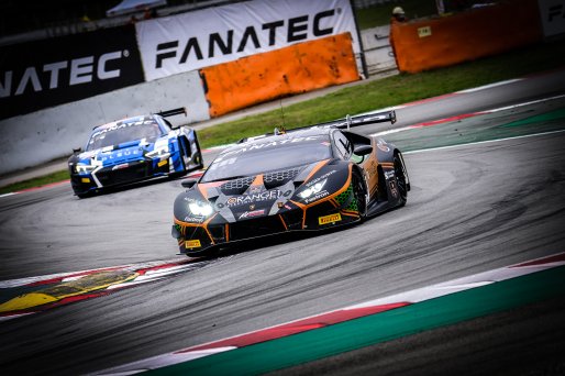 #63 Orange 1 FFF Racing Team CHN Lamborghini Huracan GT3 Evo Mirko Bortolotti ITA Marco Mapelli ITA Andrea Caldarelli ITA Pro Cup, Qualifying
 | SRO / Dirk Bogaerts Photography
