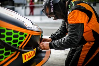 #63 Orange 1 FFF Racing Team CHN Lamborghini Huracan GT3 Evo Mirko Bortolotti ITA Marco Mapelli ITA Andrea Caldarelli ITA -, GT3, Official Paid Test Session, Pitlane
