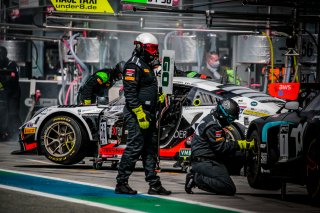 #56 Dinamic Motorsport ITA Porsche 911 GT3-R (991.II) Mikkel O. Pedersen DNK Andrea Rizzoli ITA Romain Dumas FRA -, GT3, Official Paid Test Session, Pitlane
